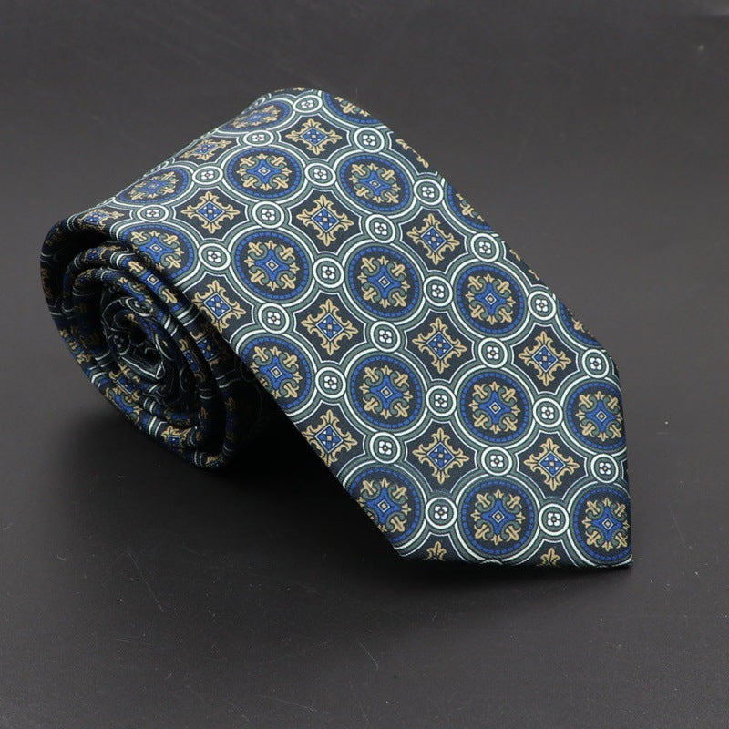 Super Soft Bohemian Silk Tie Men’s Fashion 75mm Necktie
