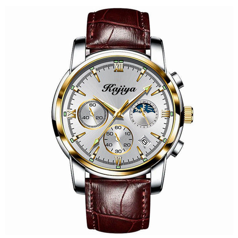Men’s Luminous Waterproof Steel Calendar