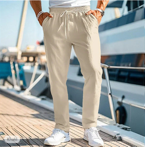 Men's Summer Elastic Waist Trousers