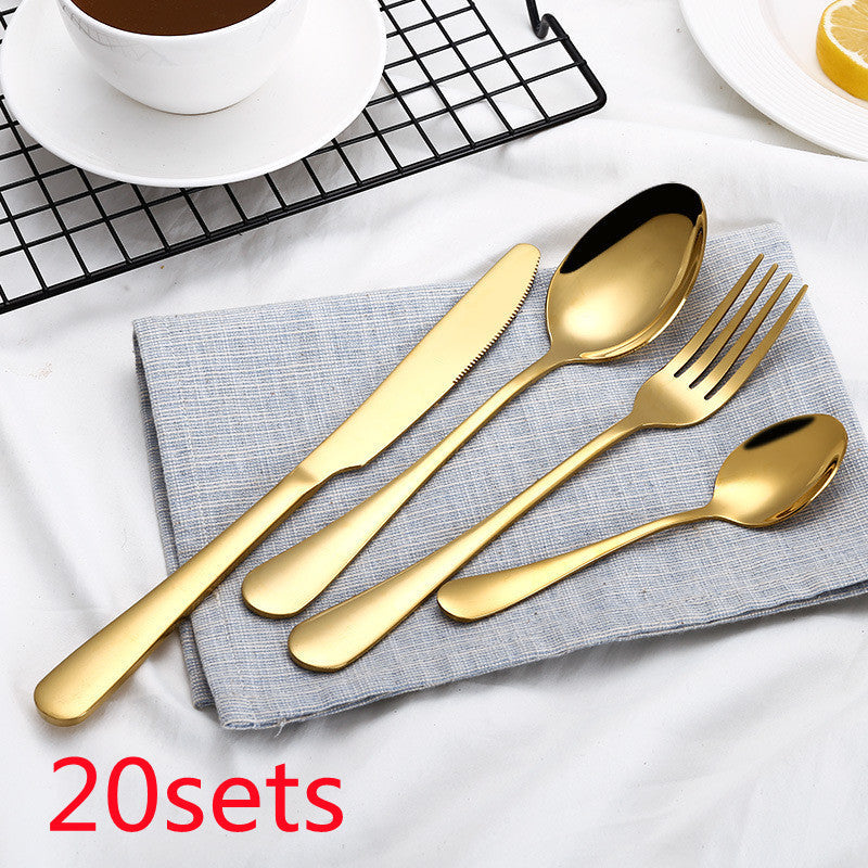 Luxury Black Gold Cutlery Set