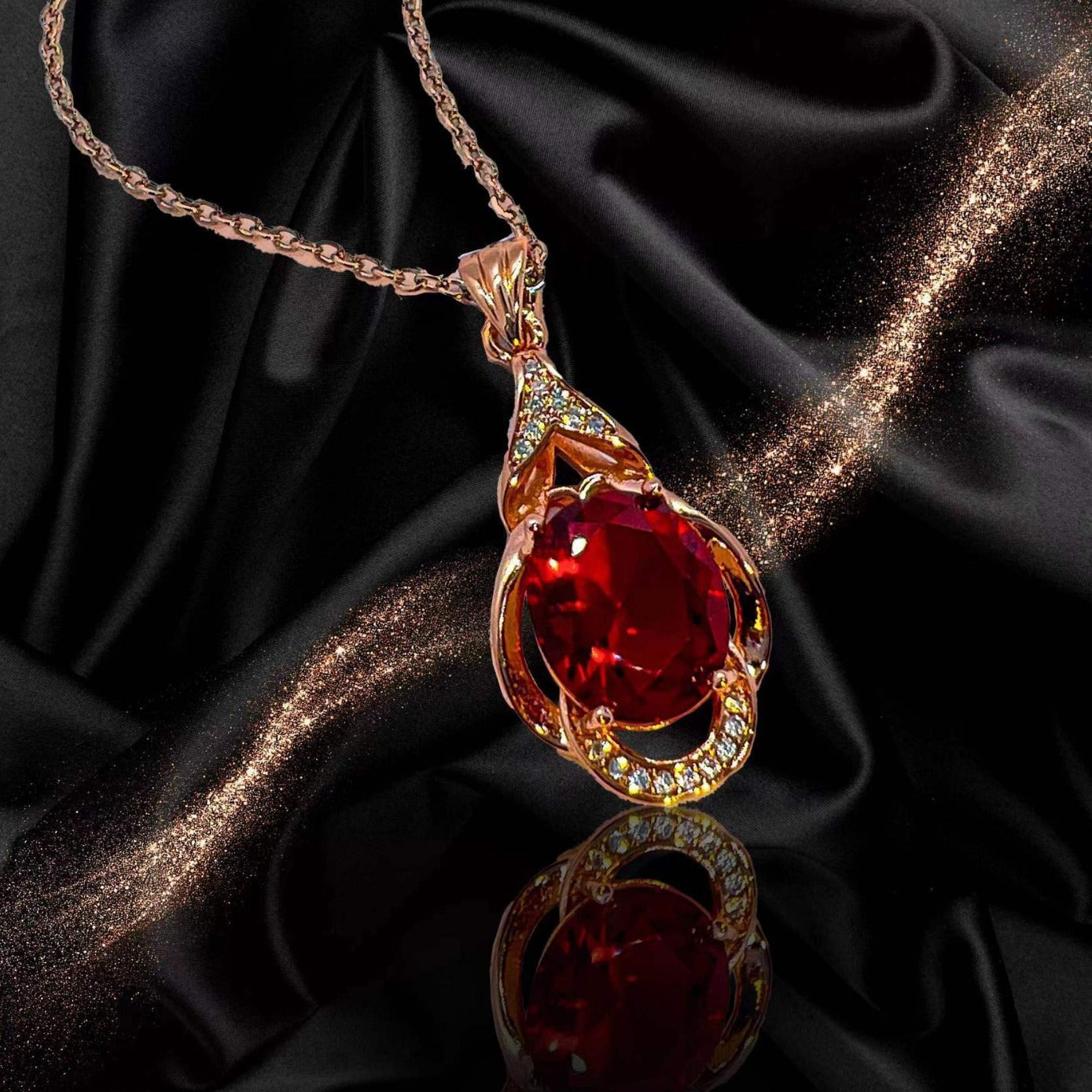 Red Tourmaline Pendant