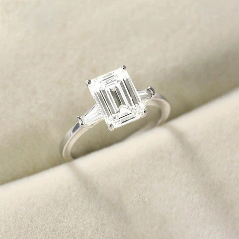 S925 Emerald Zircon Ring
