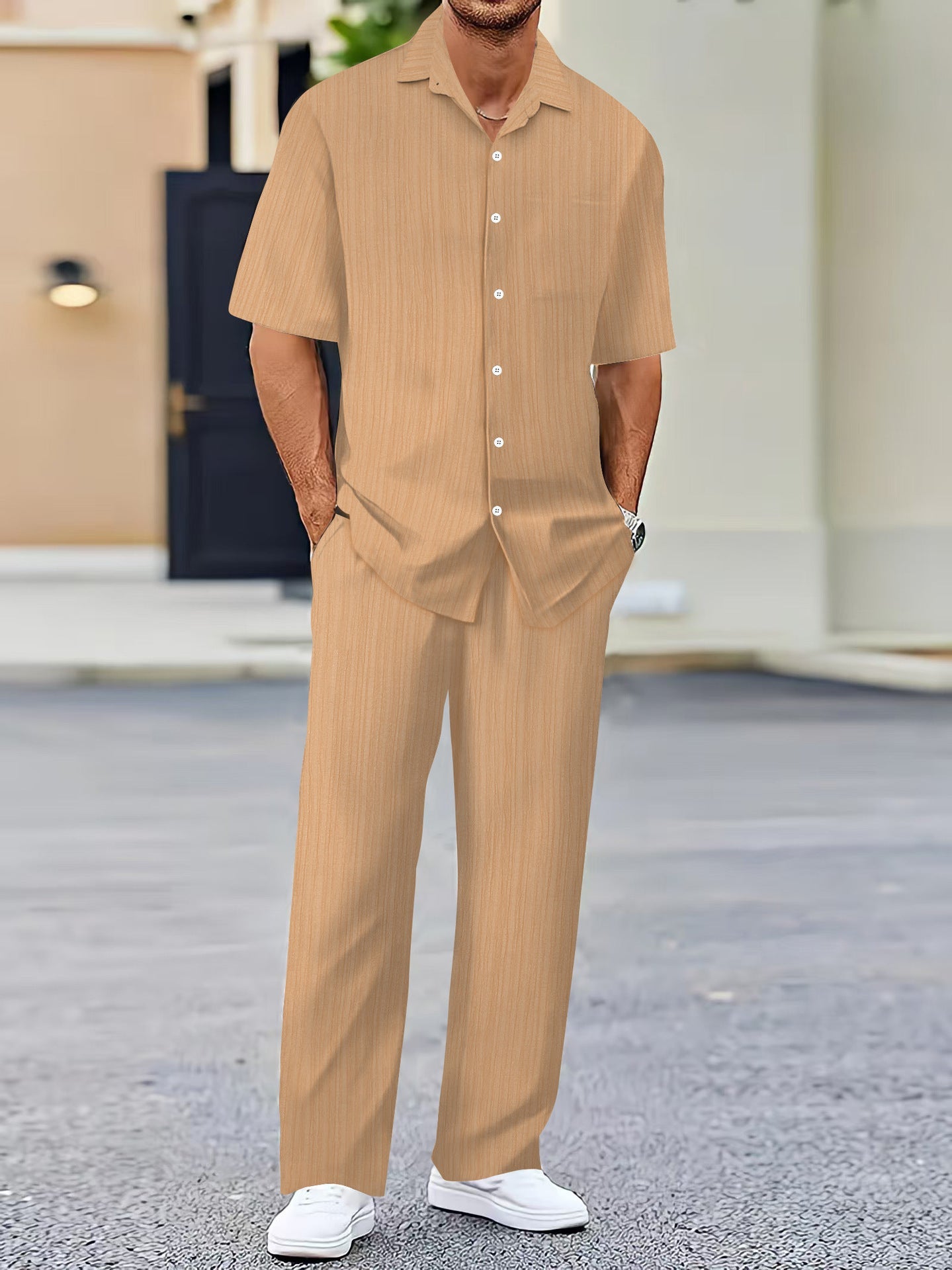 Men's Solid Color Fashion Set