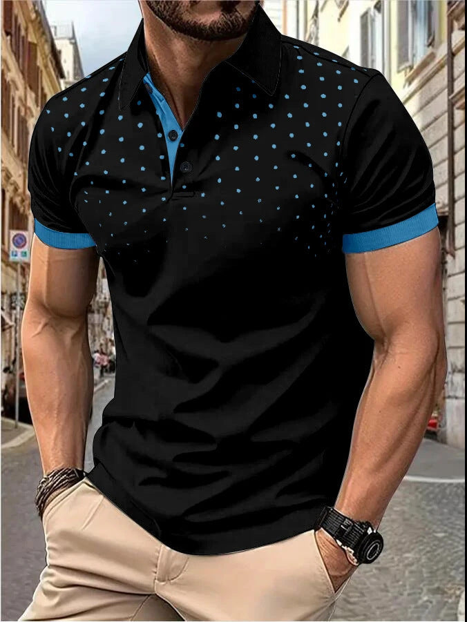 Men's Plain Printed Casual Short Sleeve