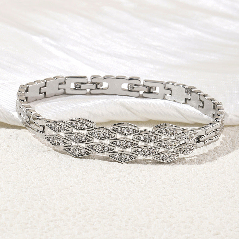 Diamond Inlaid Simple Bracelet