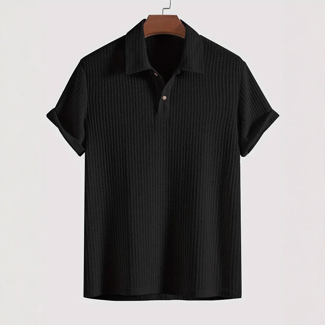 Men's Rhombus Knit Lapel Shirt