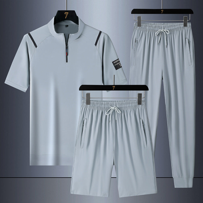 Ice Silk Quick-Dry 3-Piece Set