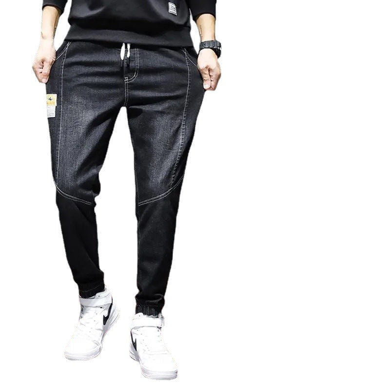 Men's Ankle-tied Loose Cargo Harlan Cropped Jeans