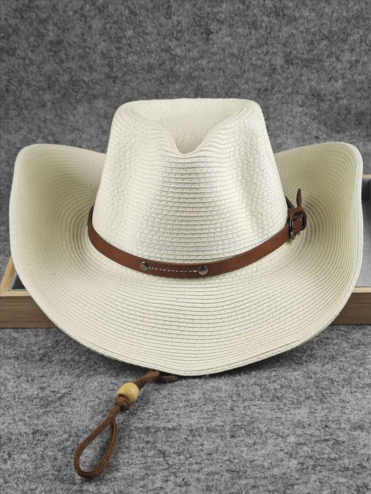 Wide-Brim Cowboy Sun Hat