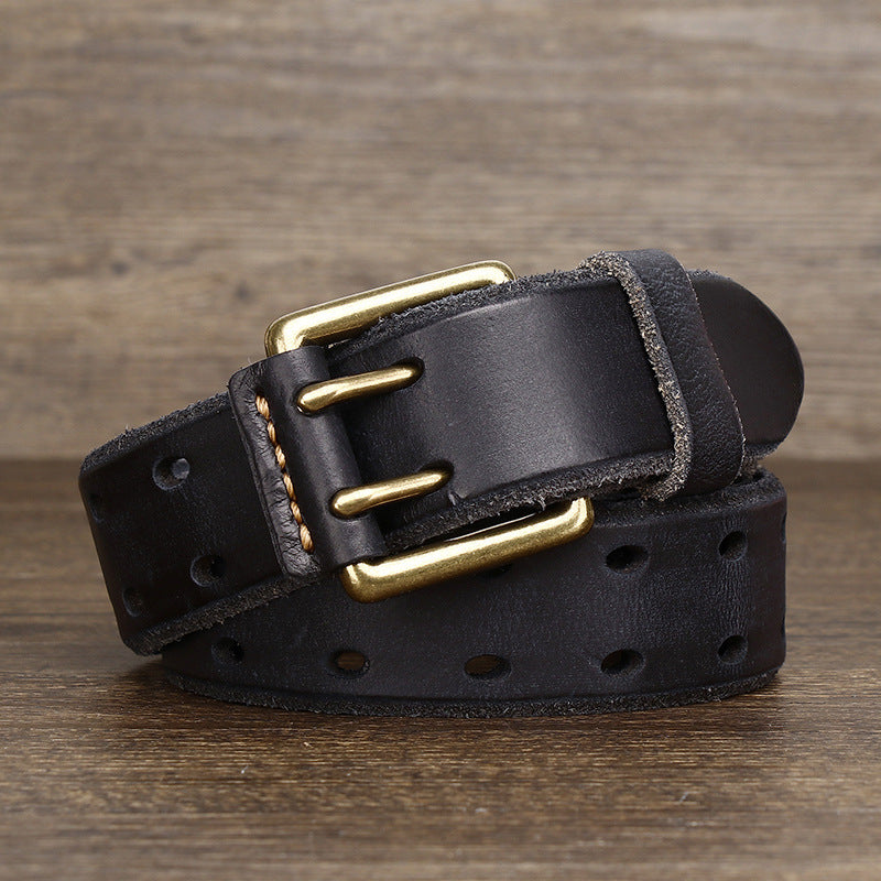 Retro Cowhide Lazy Men's Belt