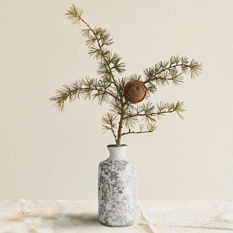 Vintage Floral Ceramic Vase