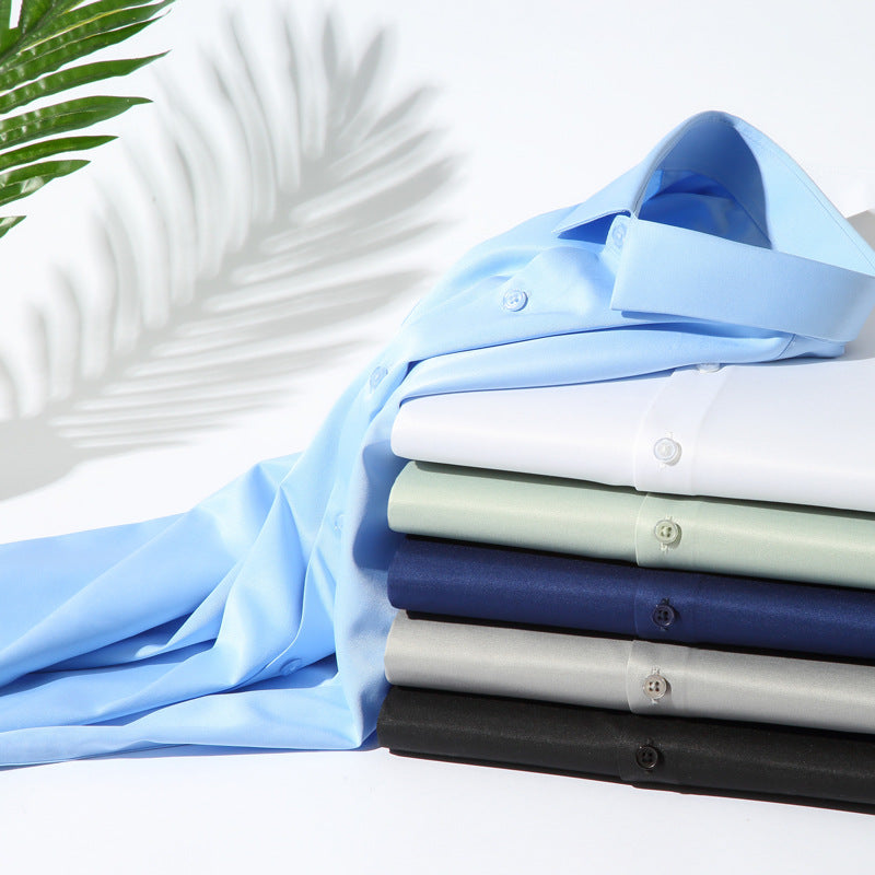 Men’s Elastic Silk Breathable Shirt