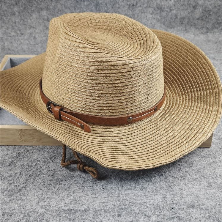Wide-Brim Cowboy Sun Hat