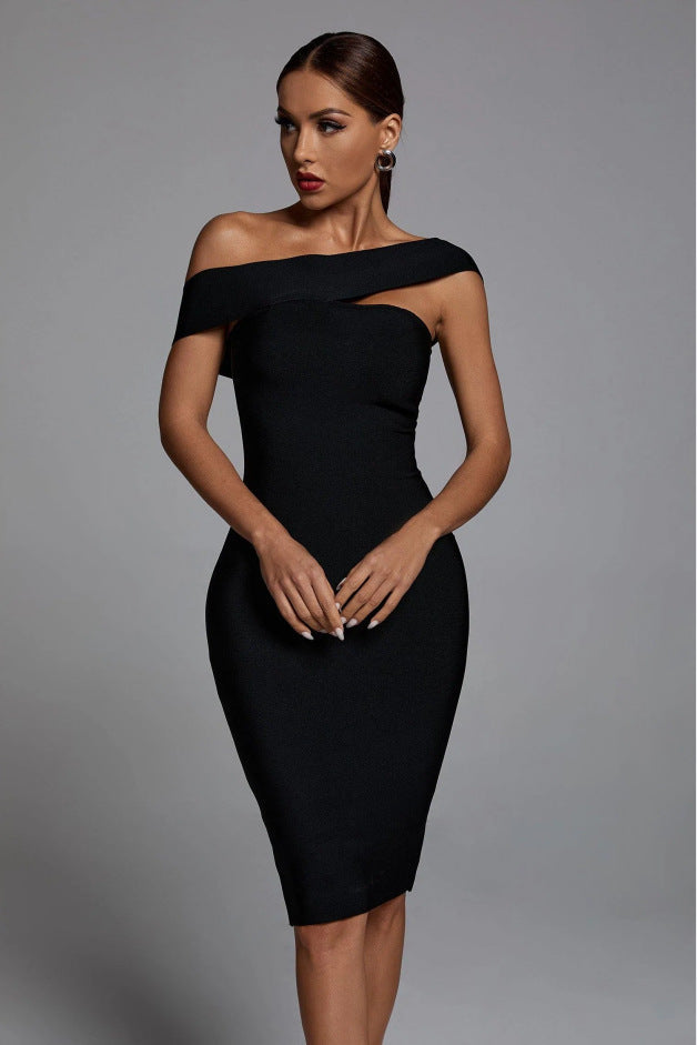 Fashion Black Bandage Dress