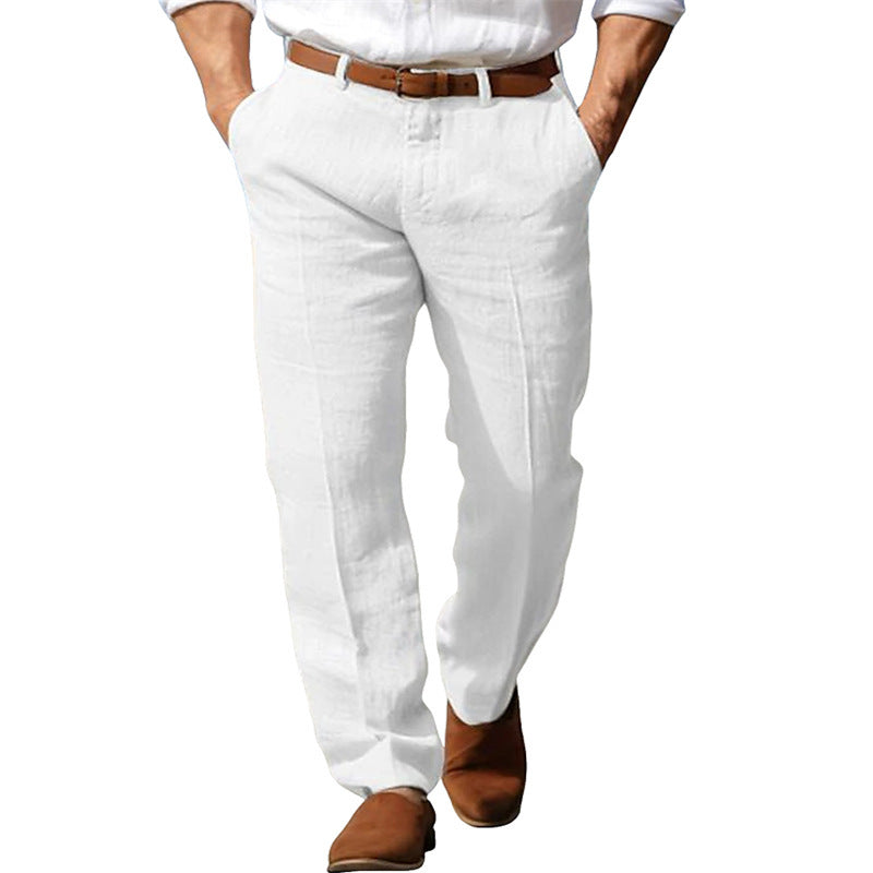 Men's Formal Linen Straight Comfort Breathable Trousers