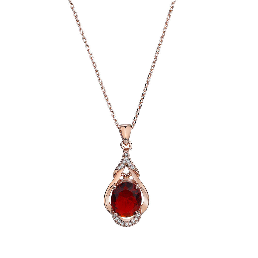 Red Tourmaline Pendant