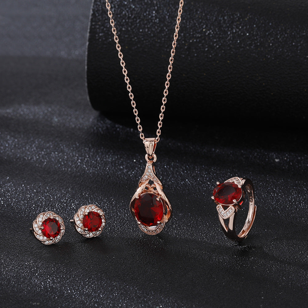 Red Tourmaline Pendant