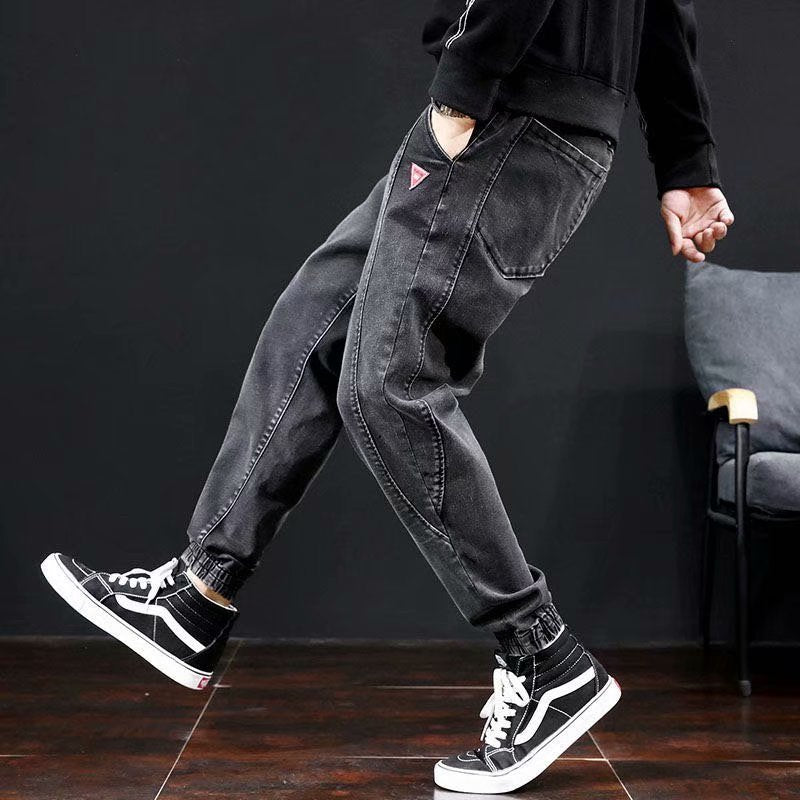 Men's Ankle-tied Loose Cargo Harlan Cropped Jeans