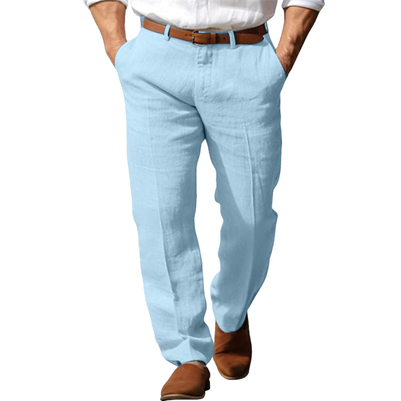 Men's Formal Linen Straight Comfort Breathable Trousers