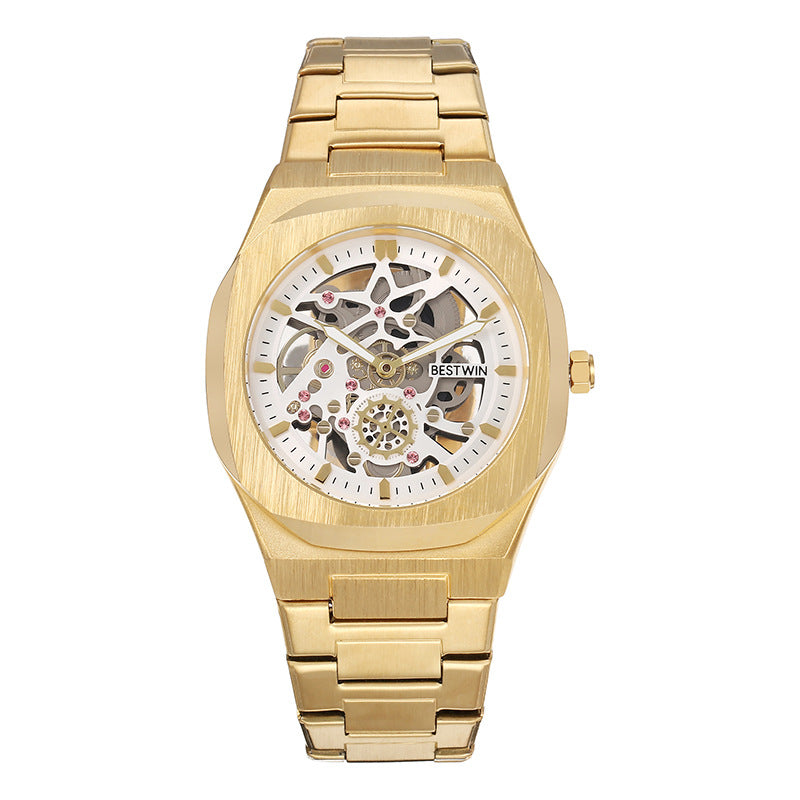 BESTWIN Men’s Fashion Alloy Watch Hollow Butterfly Clasp
