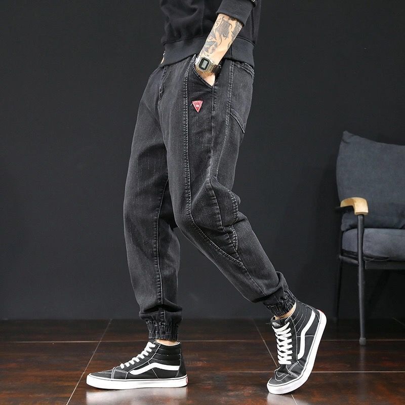 Men's Ankle-tied Loose Cargo Harlan Cropped Jeans