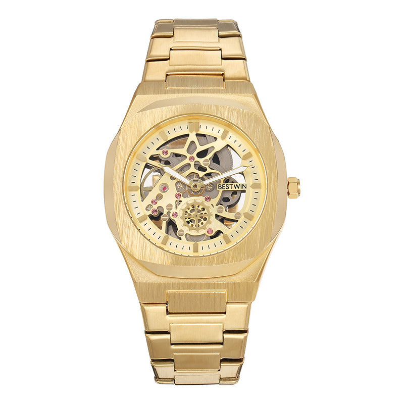 BESTWIN Men’s Fashion Alloy Watch Hollow Butterfly Clasp