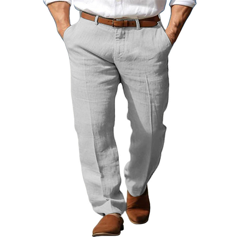 Men's Formal Linen Straight Comfort Breathable Trousers