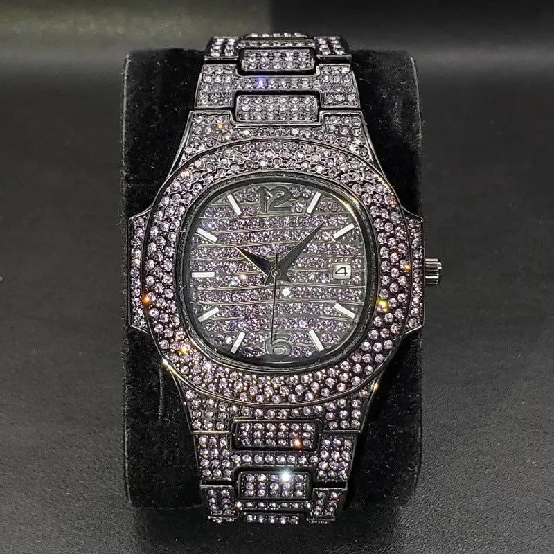 Full Diamond Hip Hop Watch