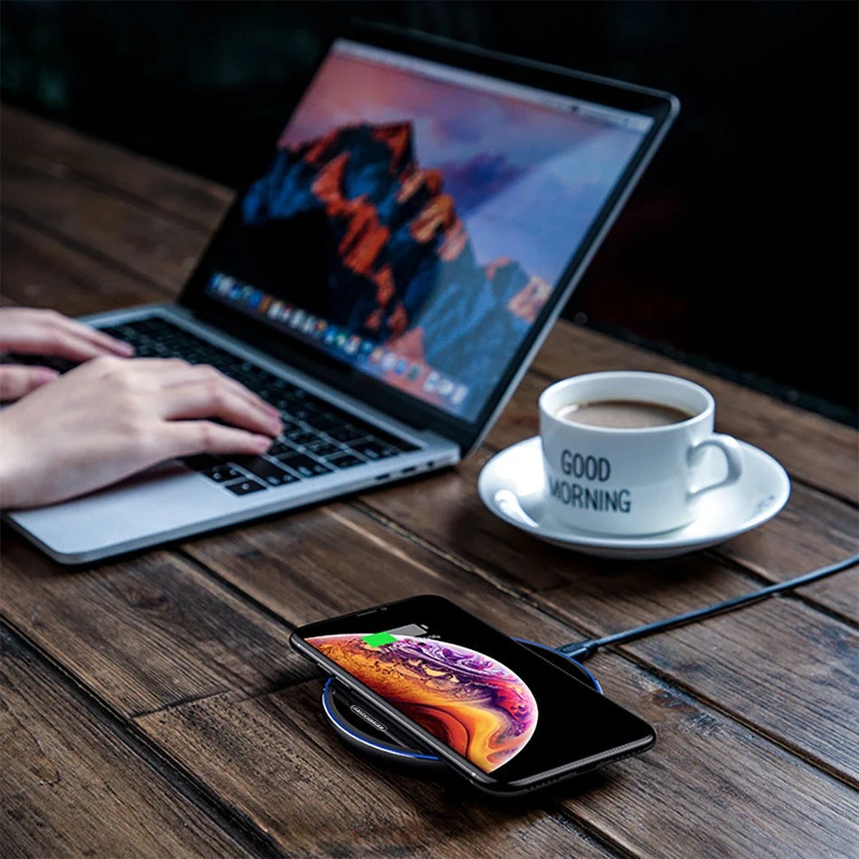 Fast Wireless Charger Pad for iPhone & Samsung
