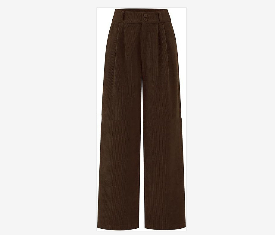 Women's French Pleated Wide Trousers