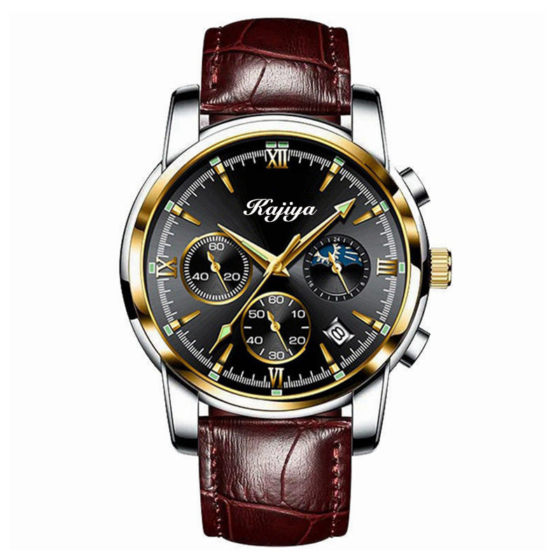 Men’s Luminous Waterproof Steel Calendar