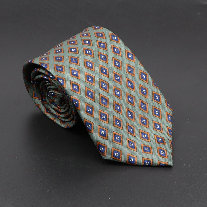 Super Soft Bohemian Silk Tie Men’s Fashion 75mm Necktie