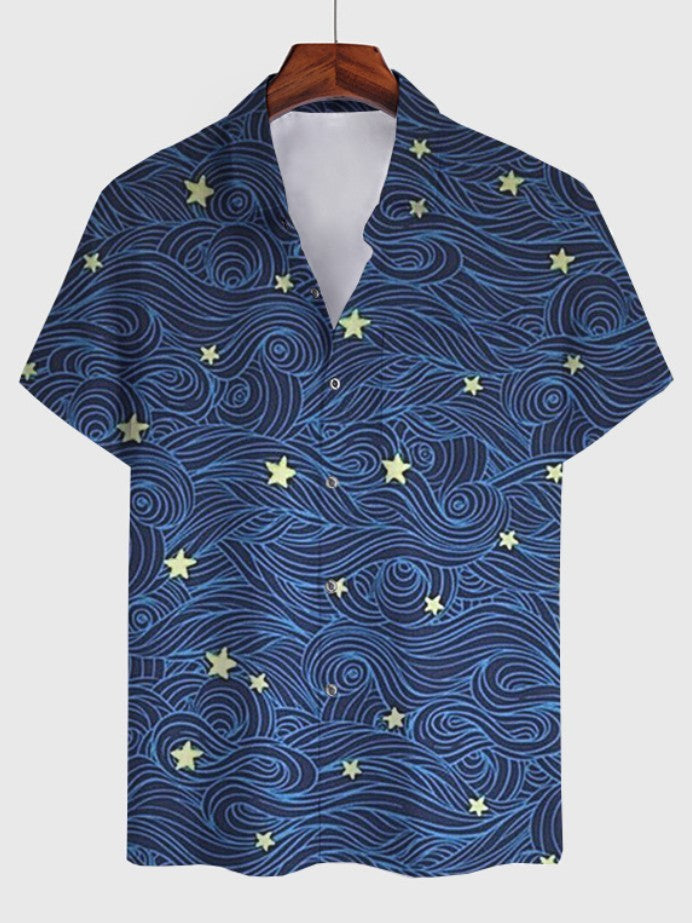 Men's Plus Size Printed Cardigan