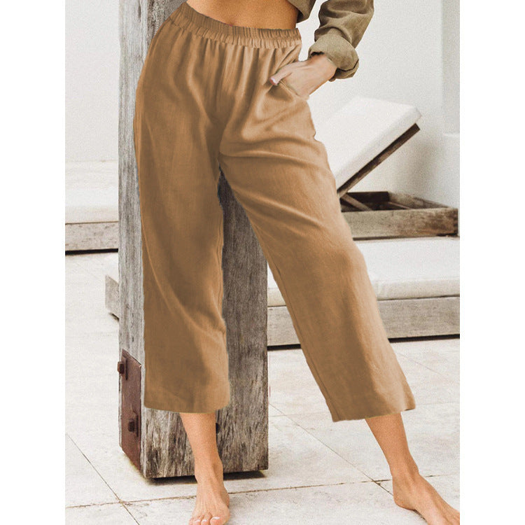 Women's Elegant Cropped Trousers