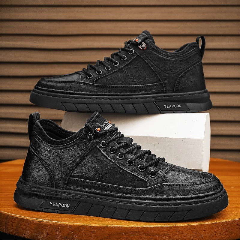 Men's Low-top Trendy Leather Non-slip Shoes