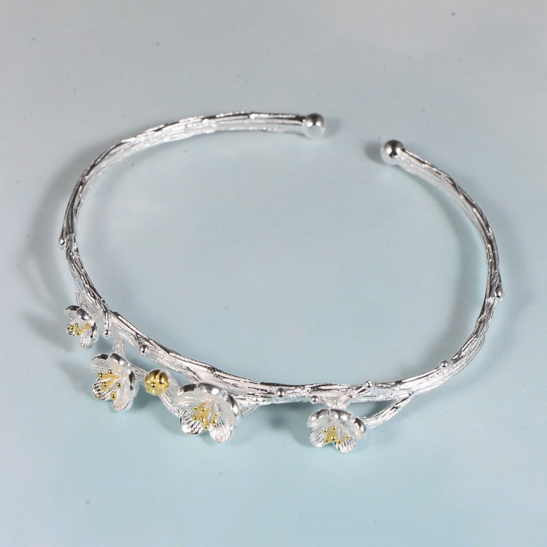 S925 Sakura Branch Bracelet