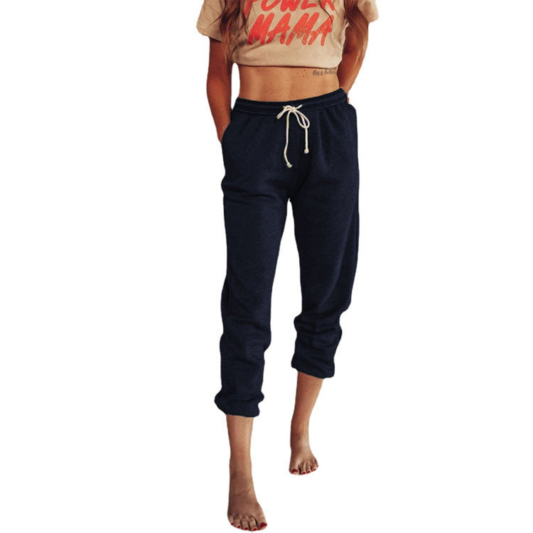 Women's Loose High Waist Cropped Leggings