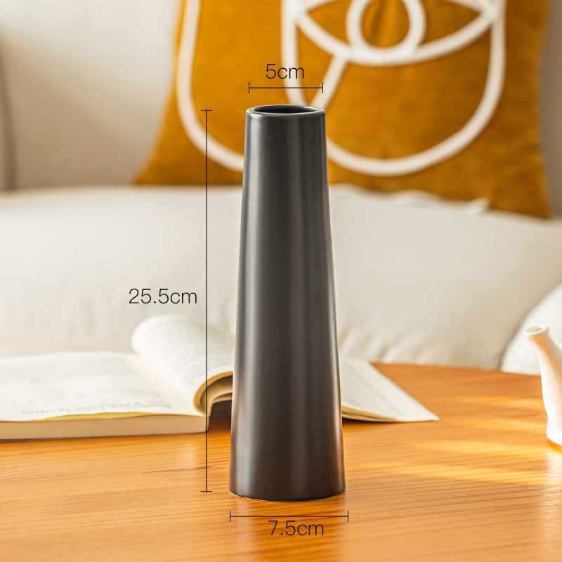 Narrow-Mouth Tulip Ceramic Vase