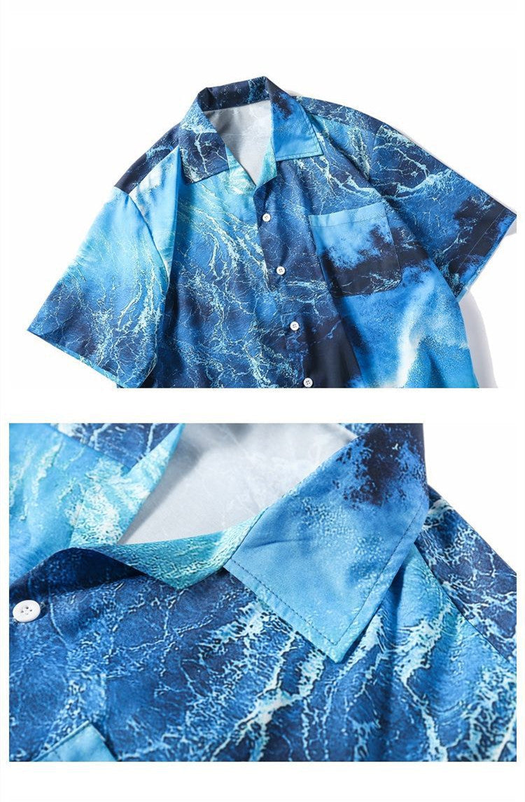 Men's Hawaii Beach Loose Summer Flower Shirt