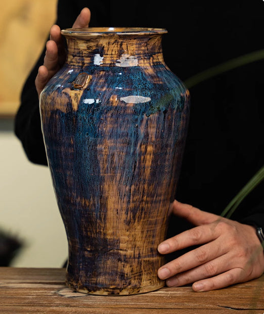 Handmade High-Temp Glazed Ceramic Vase