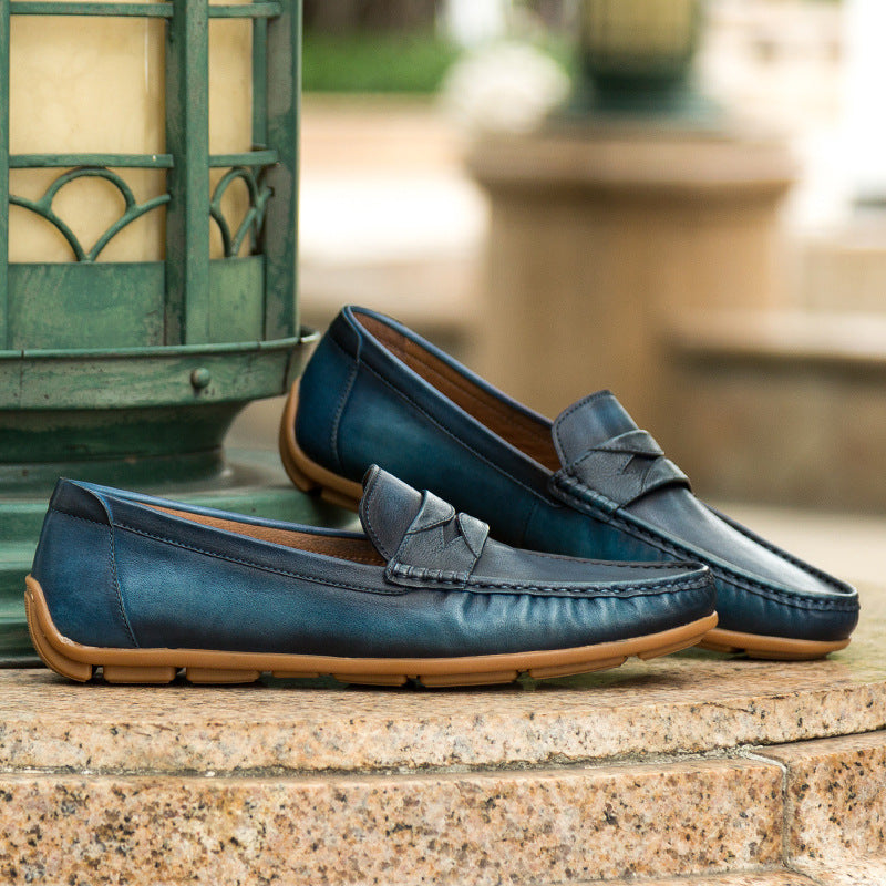 First Layer Cowhide Driving Shoes
