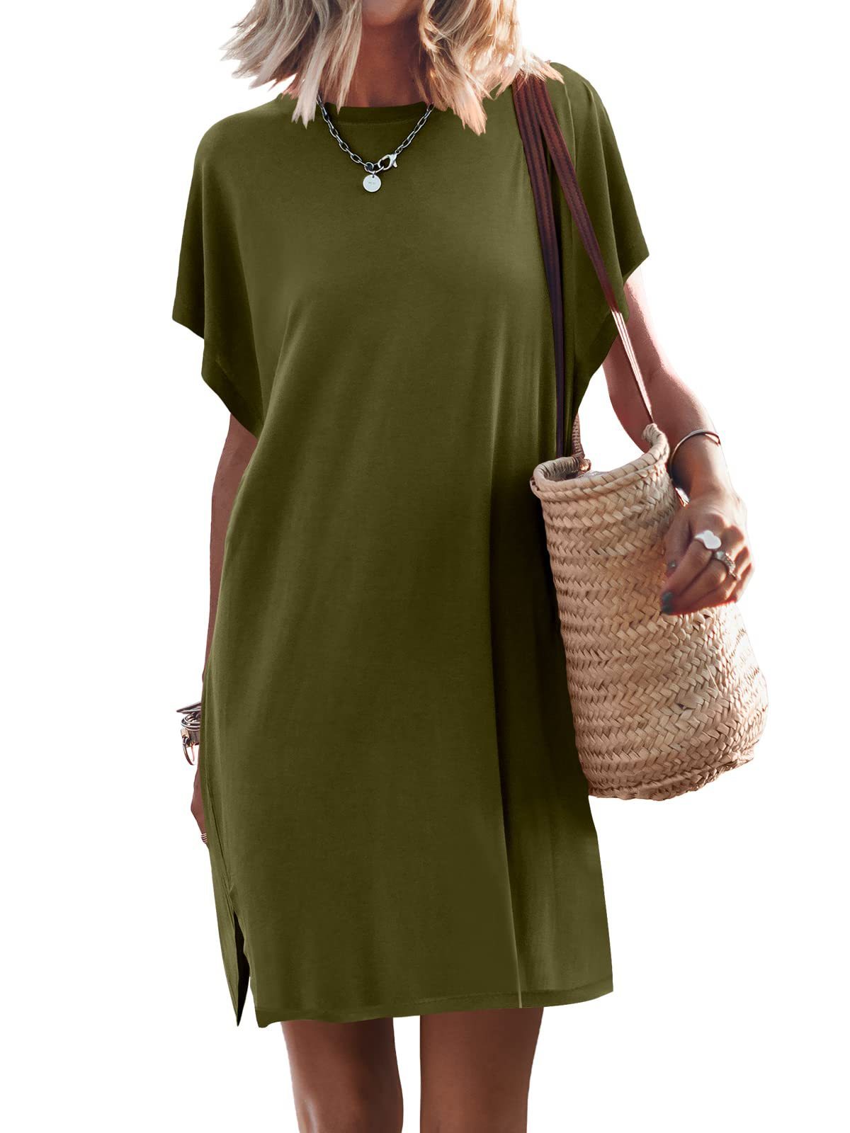 Batwing Sleeve Casual Dress