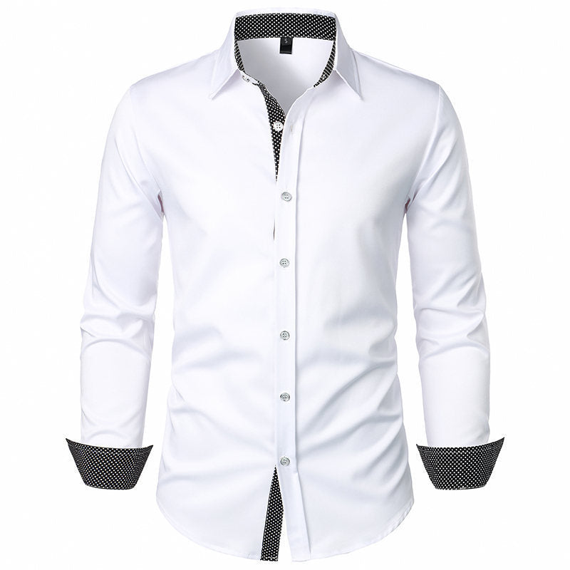 Men's Autumn Winter Patchwork Shirt