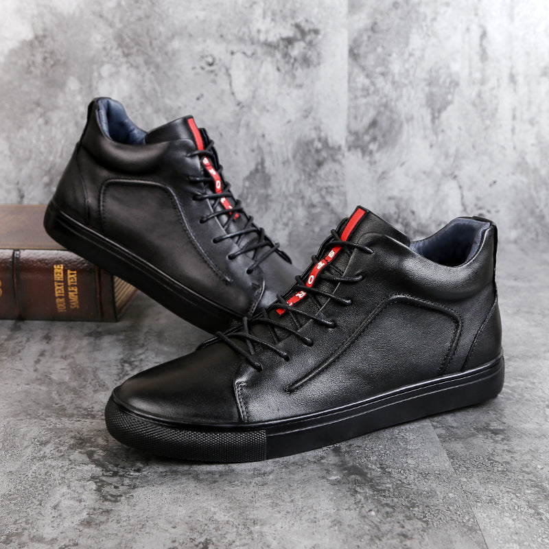 Men's Warm Leather Cotton Shoes