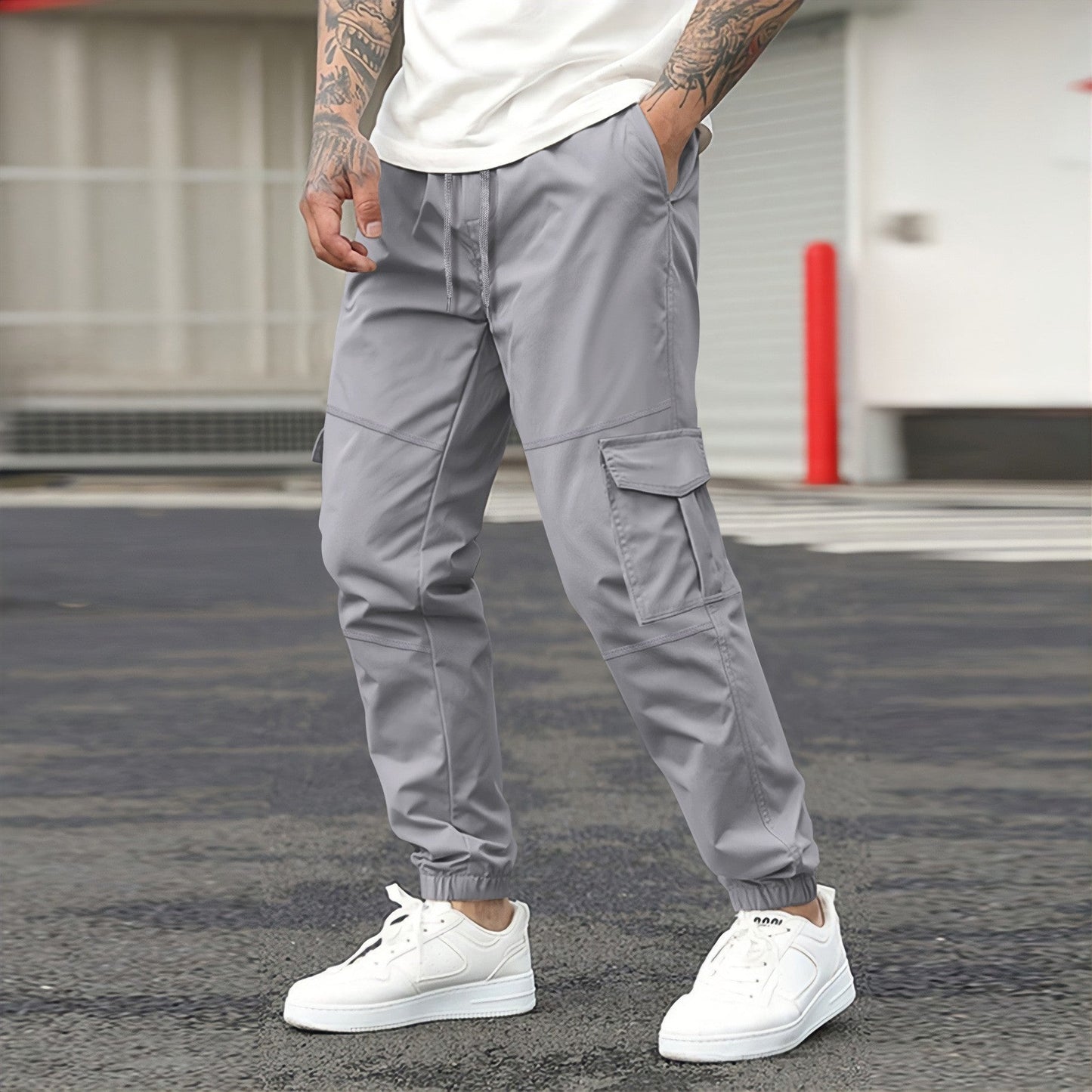 Solid Color Casual Sports Jogger Pants