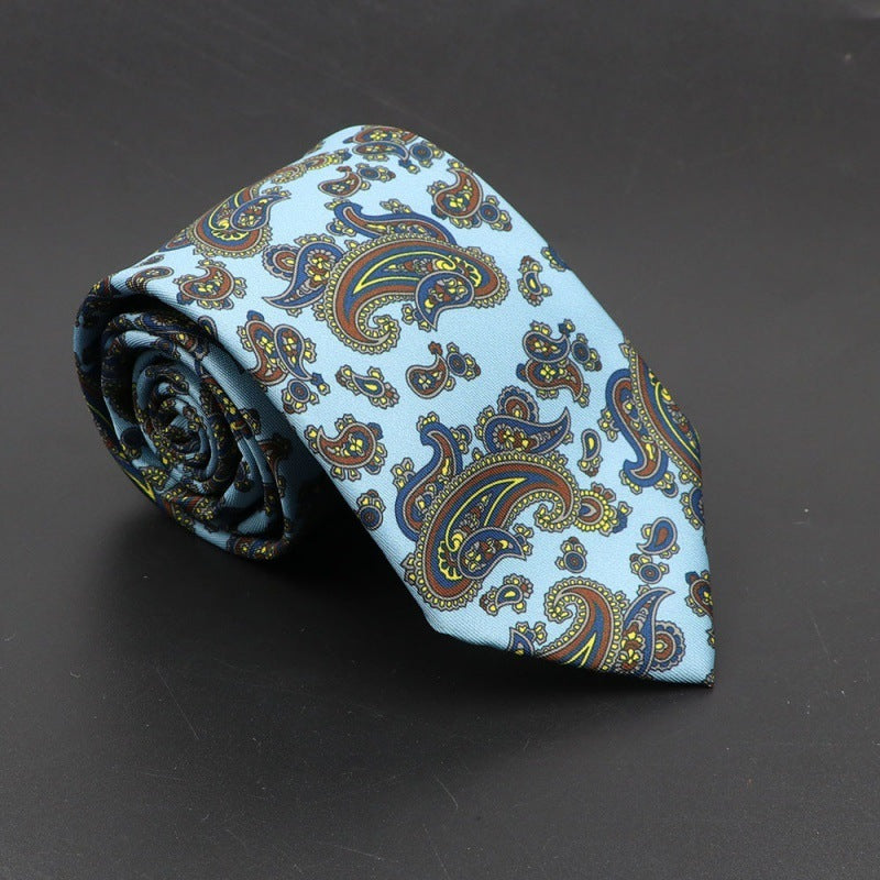 Super Soft Bohemian Silk Tie Men’s Fashion 75mm Necktie