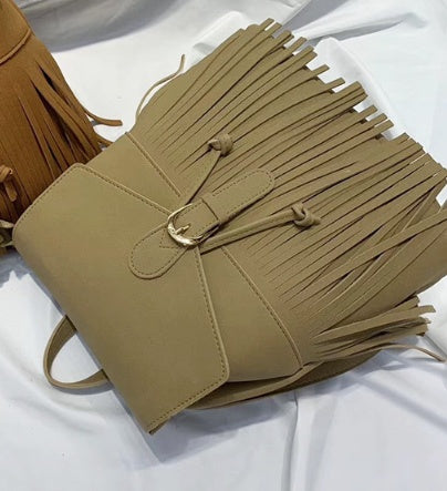 Frosted Women’s Tassel Backpack