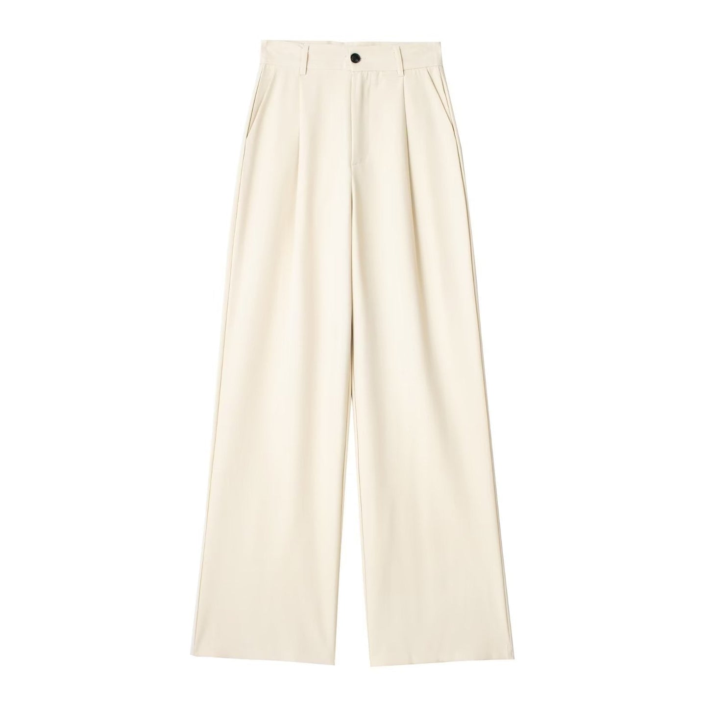 Women's French Pleated Wide Trousers