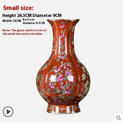 Enamel Hexagonal Porcelain Vase