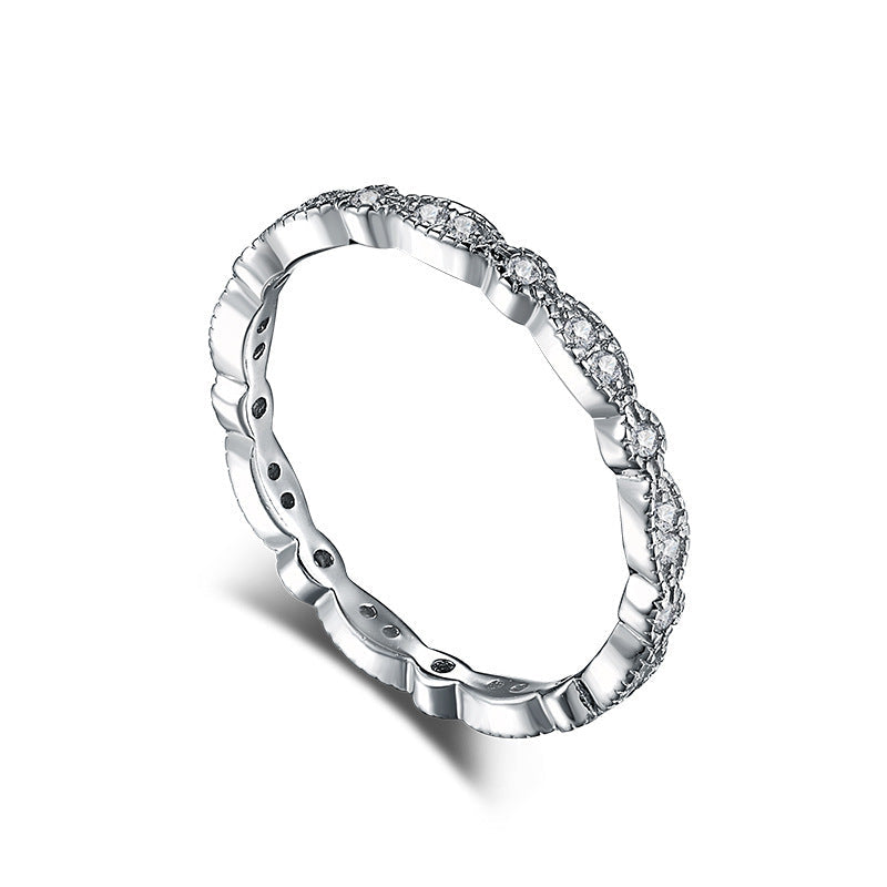 S925 Sterling Silver Diamond Ring